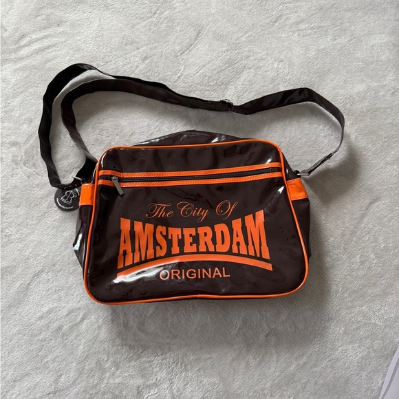 Robin Ruth Brown and Orange Amsterdam Messenger Bag - Picture 1 of 6